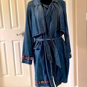 Denim jacket open front